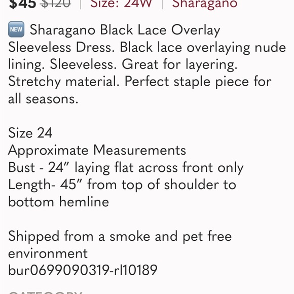 π Sharagano Black Lace Overlay Dress - Picture 2 of 7